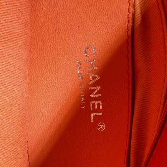 Chanel Shoulder Bag Orange CaviarSkin 926-083025 - Picture 12 of 13